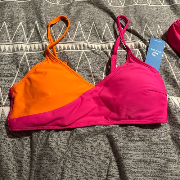 NWT • Cupshe • Colorblock Scoop Neck Top & Retro Bum Bikini Set - Picture 6 of 6